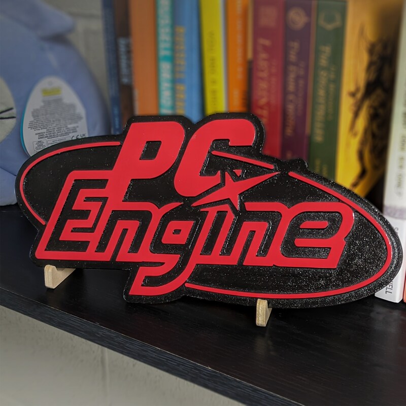 Large Engraved PC Engine Logo Video Game Wall Art Collectable